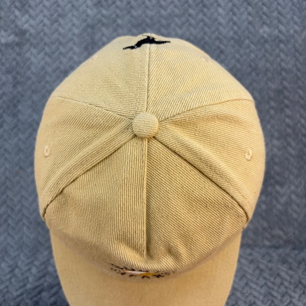Buutu Safaris Mens Tan Khaki Embroidered Bird Logo Baseball Hat Adjustable Cap